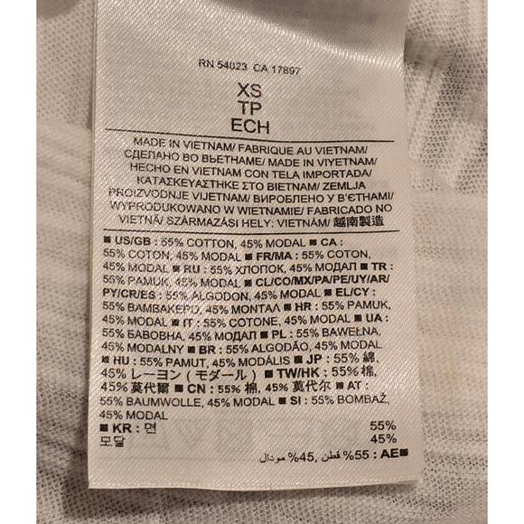 Banana Republic "Music" Modal Burn Out Baby Tee Size XS - Picture 7 of 7